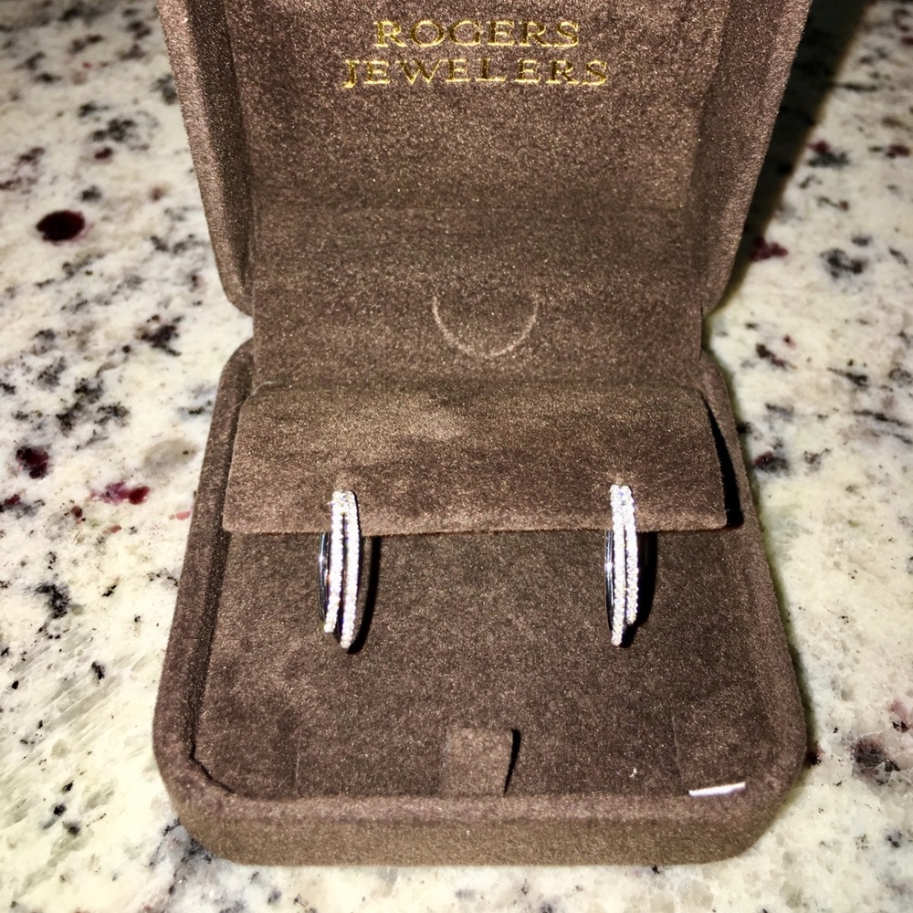 Diamond Hoop Earrings